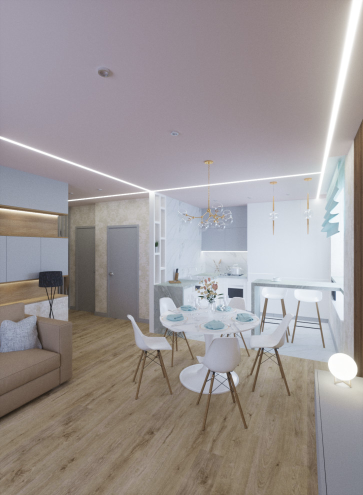 Дизайн 3-х комнатной квартиры в современном стиле.