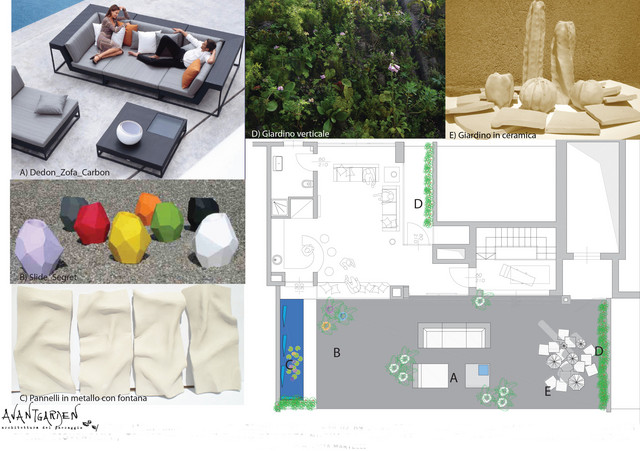 Giardino e terrazzo contemporary-deck