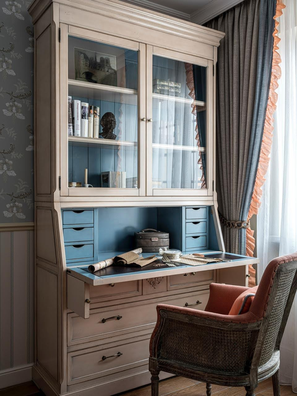 Портьеры с рюшами в спальню семейной пары