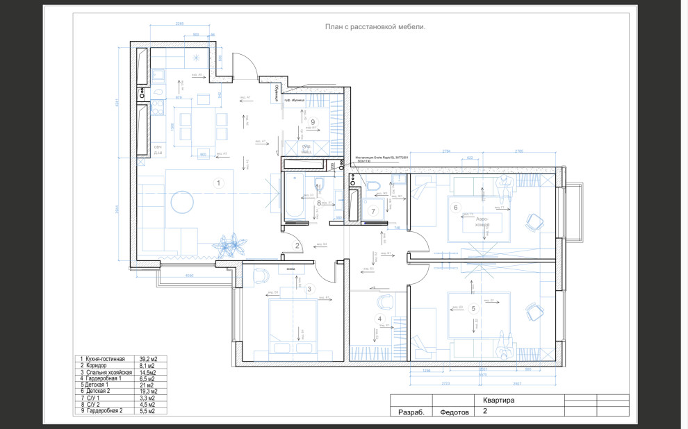 Реализованный проект, неоклассика с акцентами