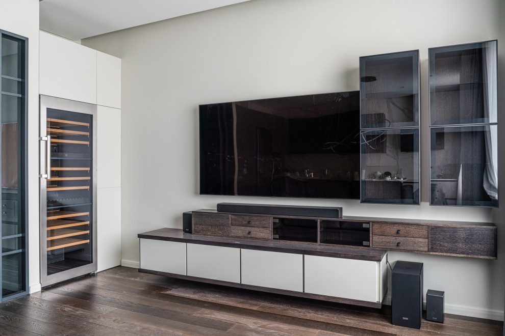 Мебель для гостиной с подвесной ТВ тумбой