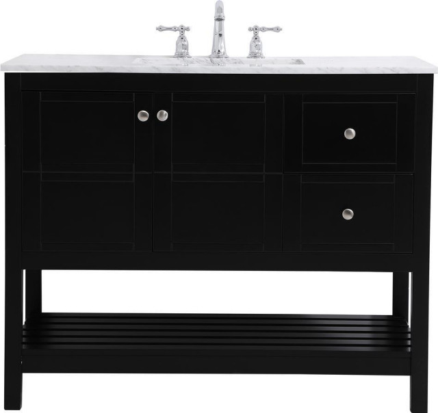 Bathroom Vanity Sink Traditional Antique Single Black Brushed Nickel Transitional Bathroom