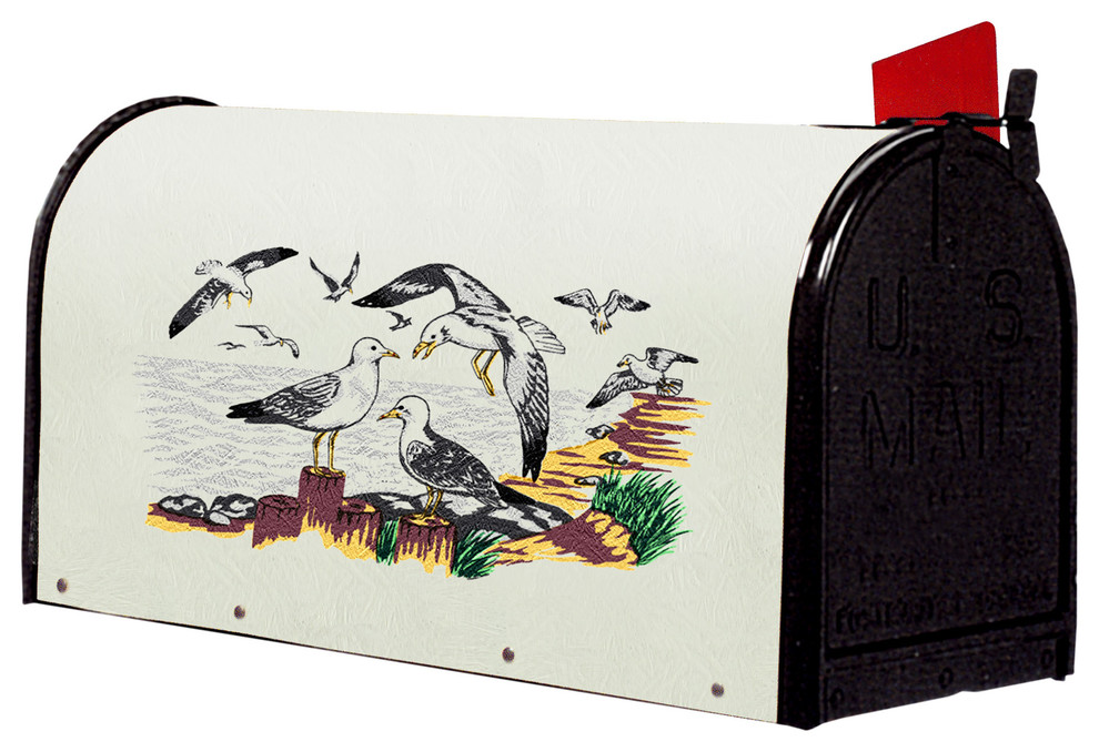Bacova Fiberglass Wrapped Mailbox, Seagulls
