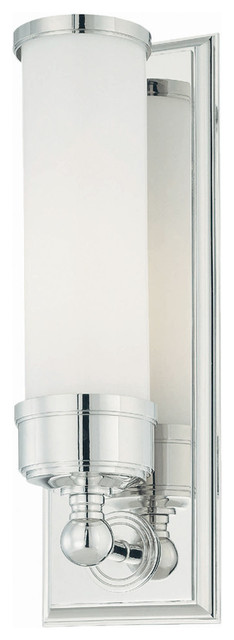Bathroom 1-Light Wall Light, Polished Chrome