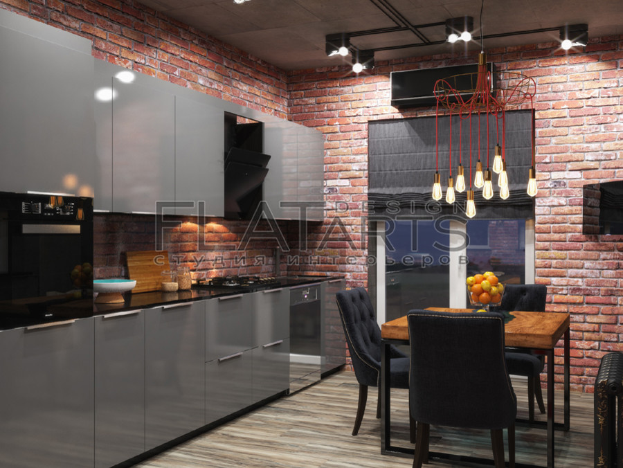 Дизайн таунхауса 140кв.м в стиле лофт