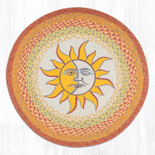 Earth Rugs Sun Moon Round Patch 27 X27