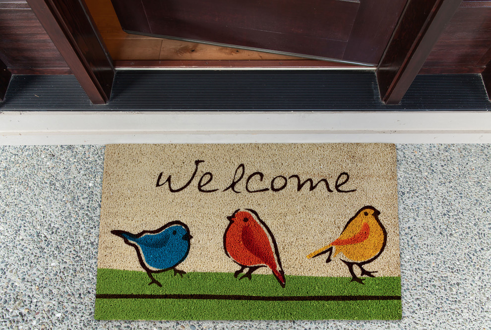 For The Birds Doormat, 18x30x0.5" Contemporary Doormats by Design