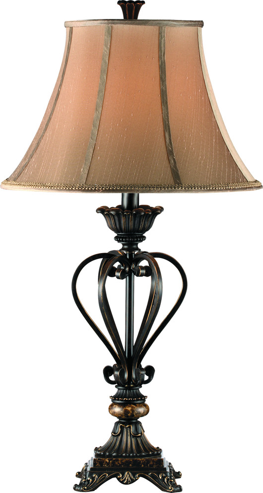 Lyon Resin Table Lamp - French Bronze
