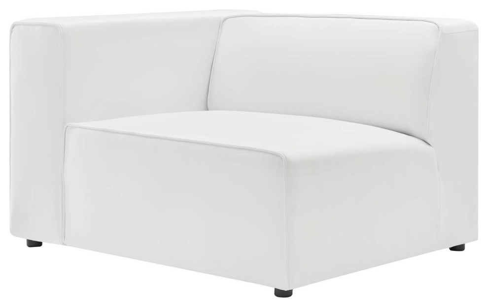 Mingle Vegan Leather LeftArm Chair Traditional Armchairs And