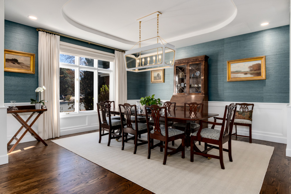 Inspiration for a transitional dining room remodel in Denver