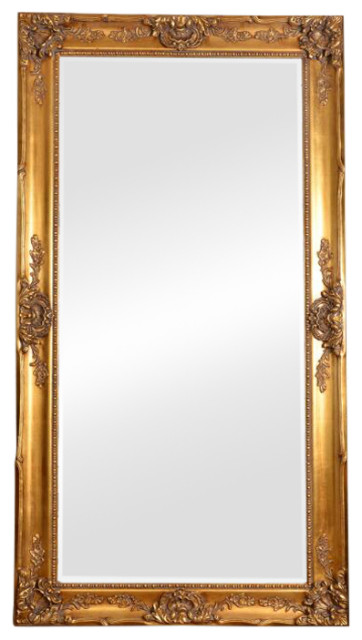 Faria Gold Framed Large Mirror, Large Elegant Wall Mirrors
