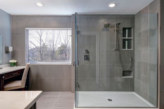 Grey Bathroom - Modern - Bathroom - Columbus - by Courtney ...