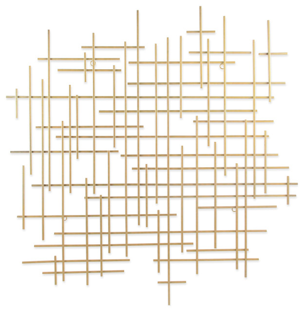 Iquara Large Gold Abstract Metal Wall Art Contemporary Metal Wall