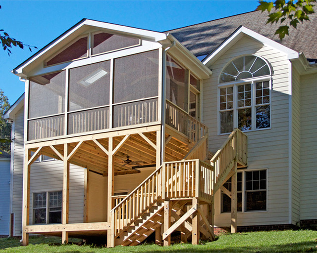 Screen Porch Traditional Porch Raleigh By Collins Design