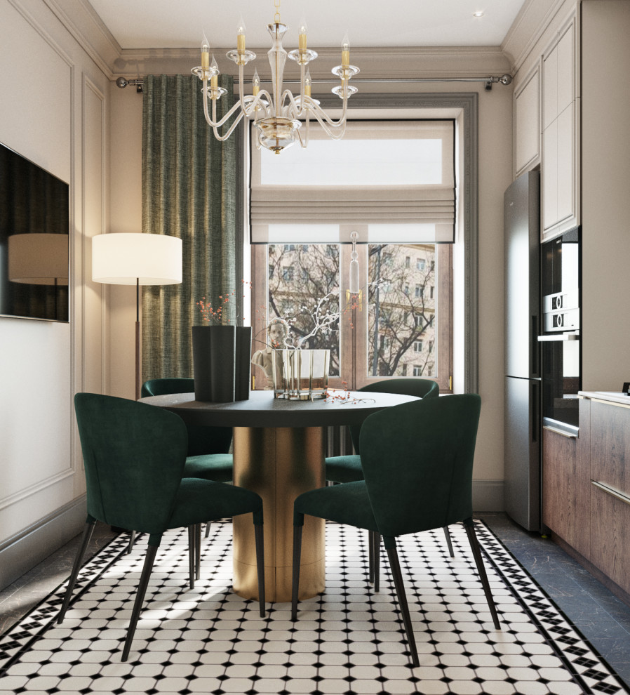 Интерьер кухни в стиле современная классика