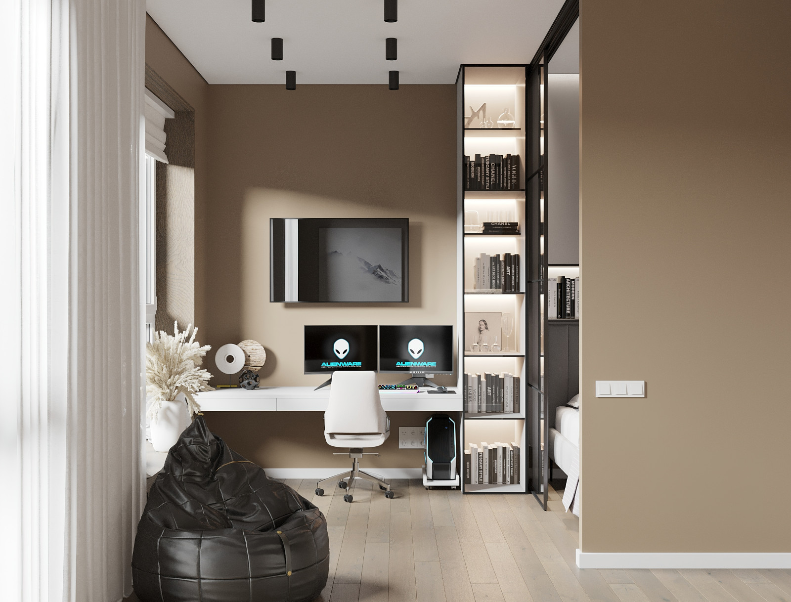 Современный интерьер для молодой семьи в квартире 36 м²