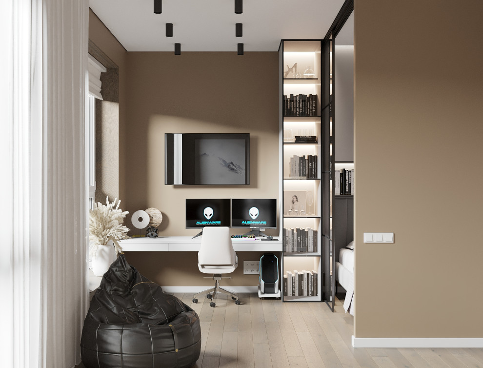 Современный интерьер для молодой семьи в квартире 36 м²