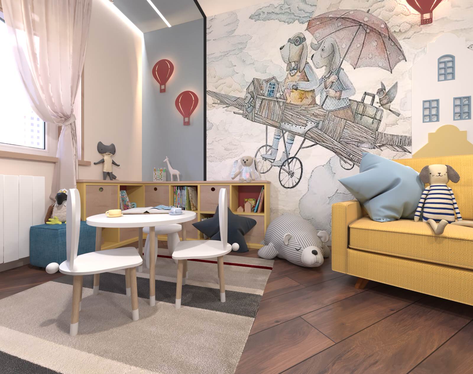 Дизайн-проект интерьера трехкомнатной квартиры.