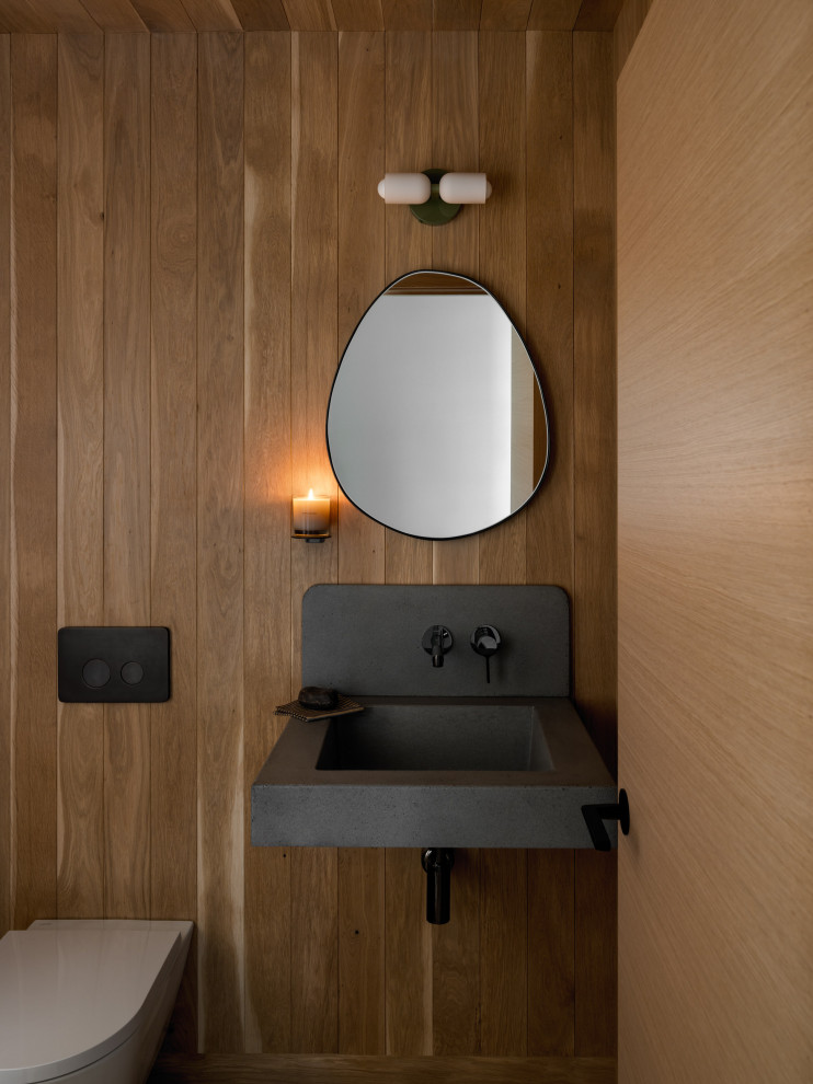 Hillsdale Modern Ranch - Midcentury - Powder Room - Portland - by ...