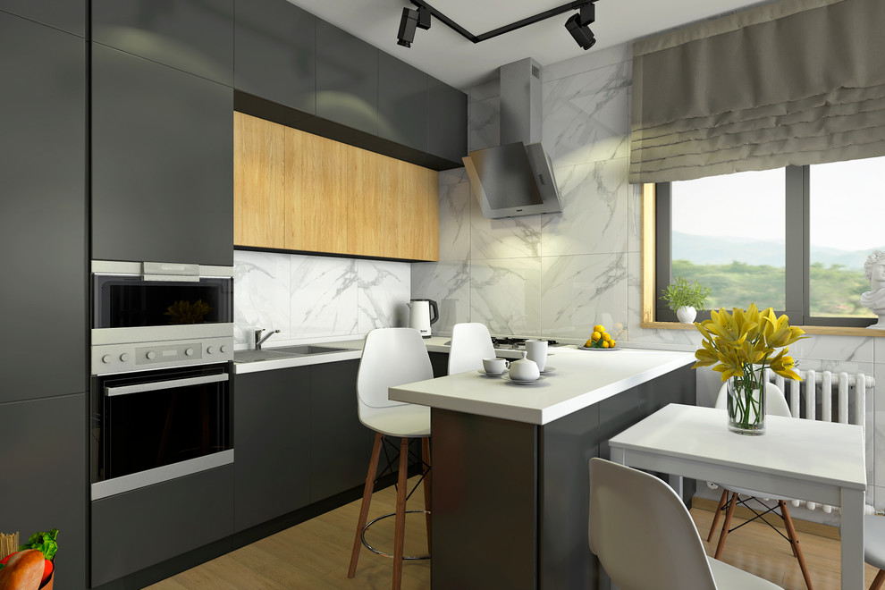 Дизайн интерьера однокомнатной студии в ЖК "Гринвуд"