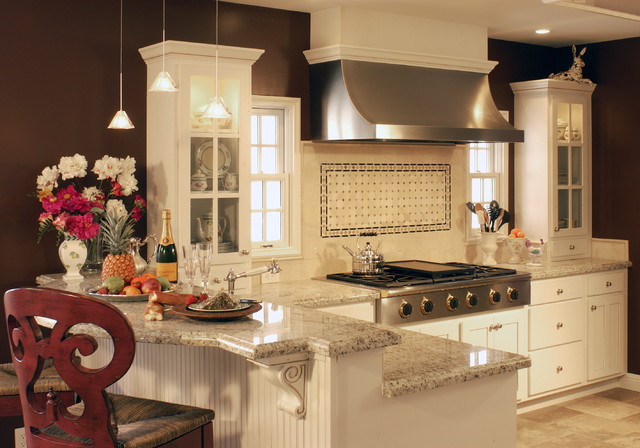 White & Chocolate Kitchen american-traditional-kitchen
