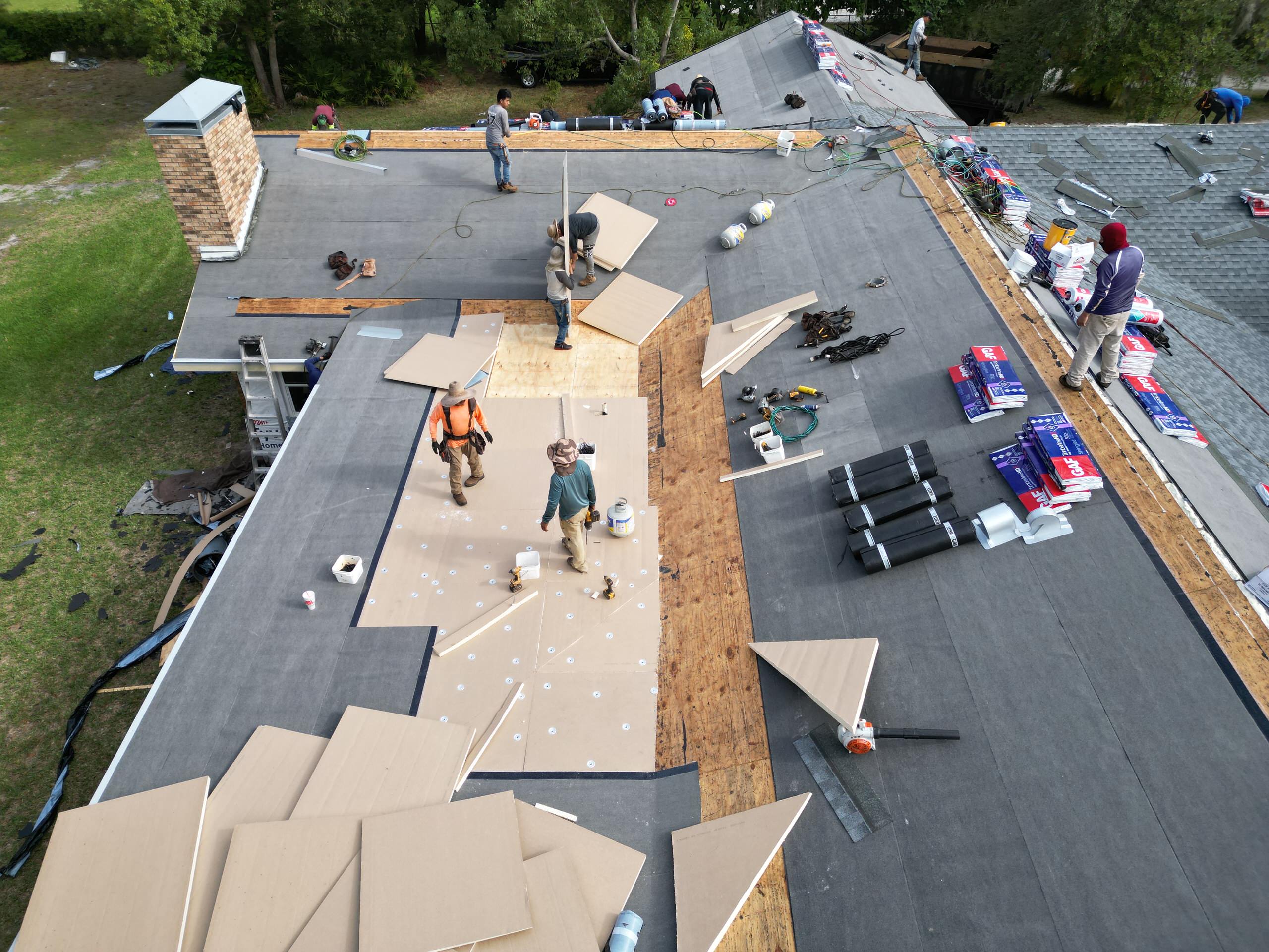 Tarpon Springs Full Interior Remodel - Drone Photos of Roofing Process