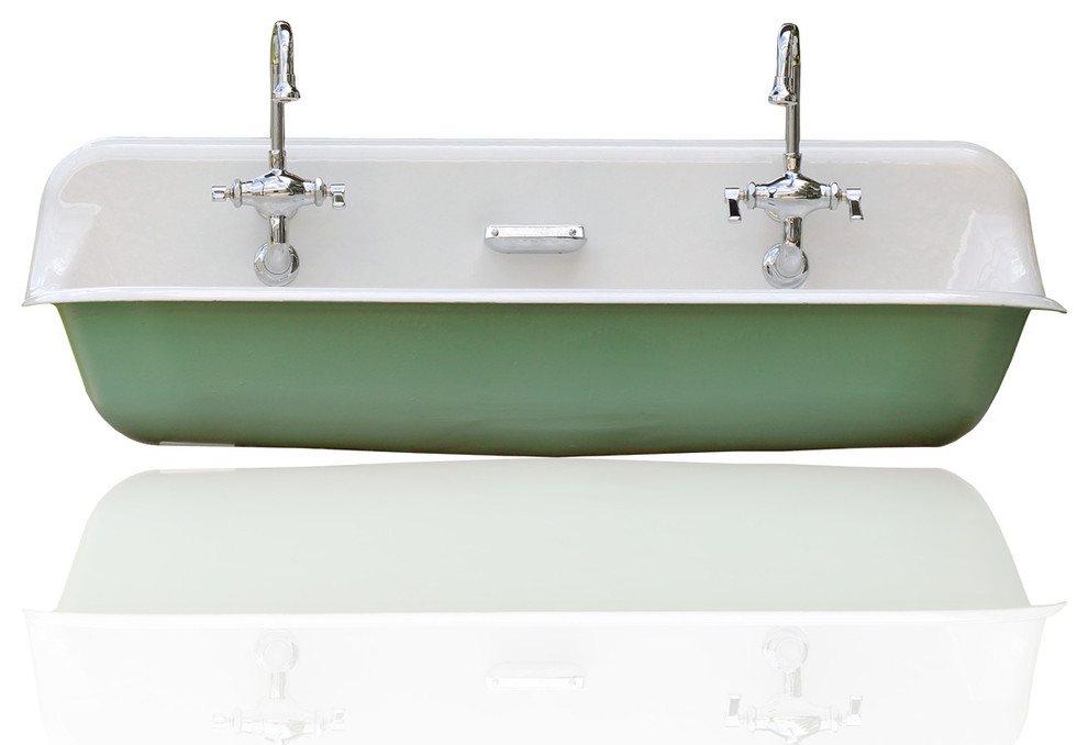 Large 48" Kohler Farm Sink Cast Iron Porcelain Trough Sink Package