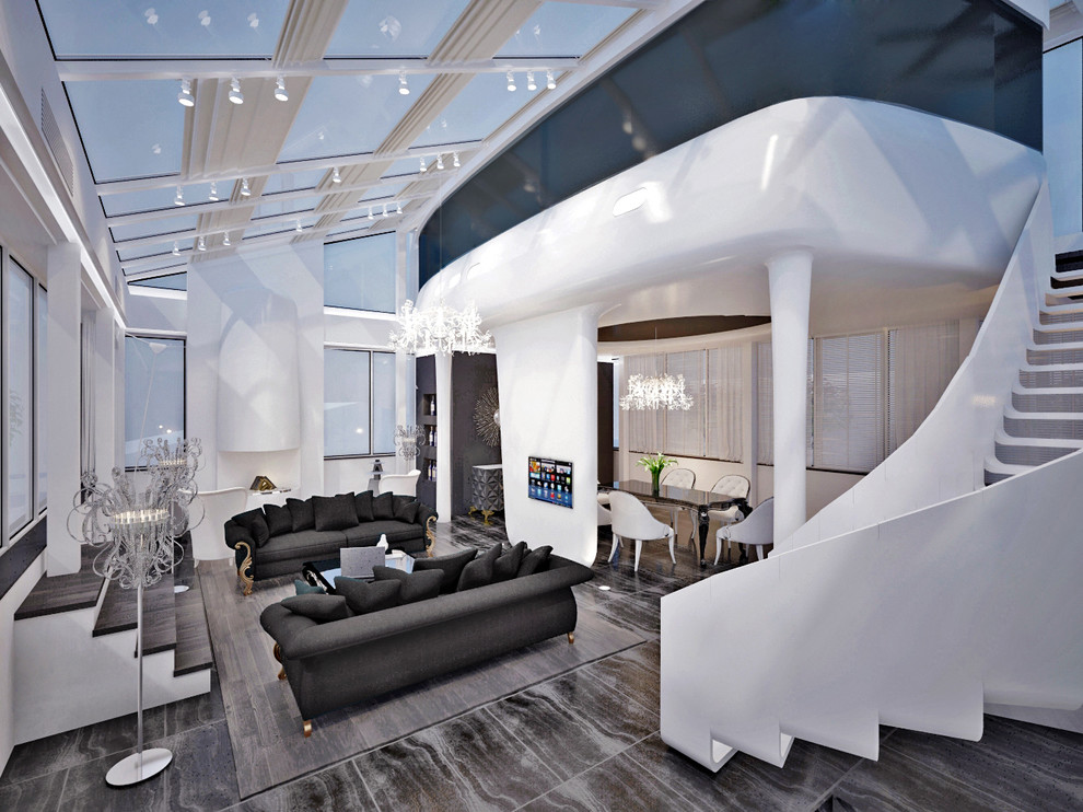 Проект 79 - Интерьер двухуровневой квартиры (15 вариант)