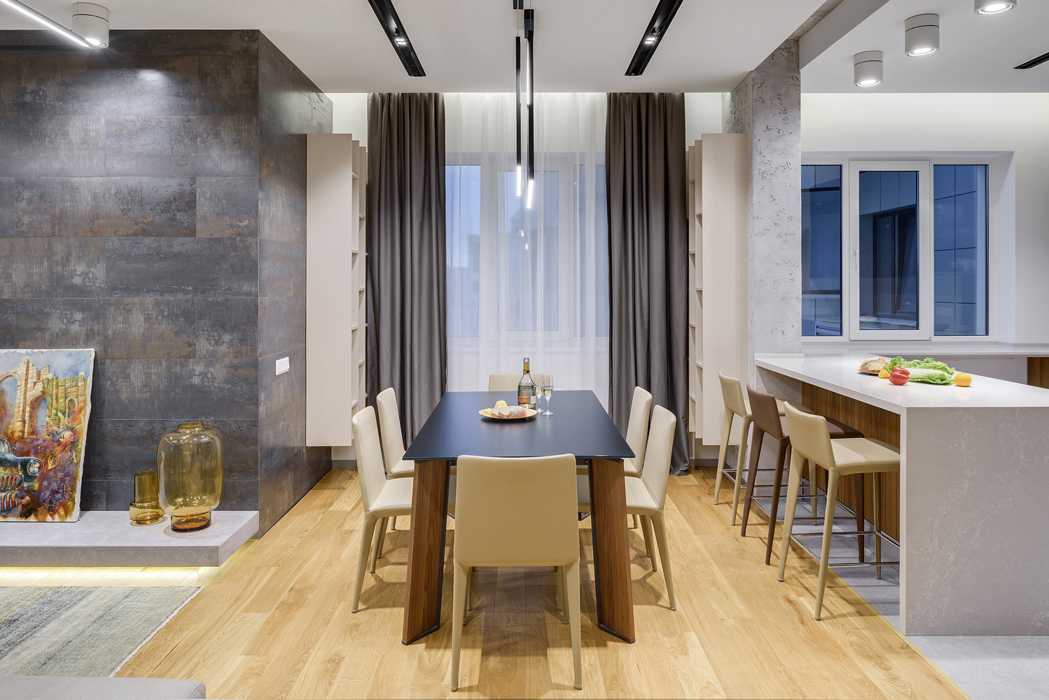 Органичный дизайн небольшой кухни