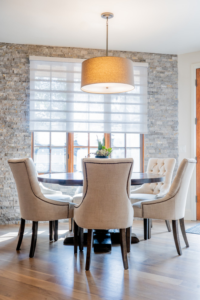 Family Home with Pops of Color Eclectic Dining Room Denver by