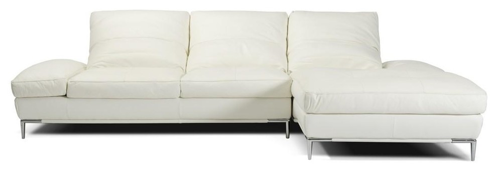 White L Shape Sectional Sofa in High Quality Leather - Modern - Los ...