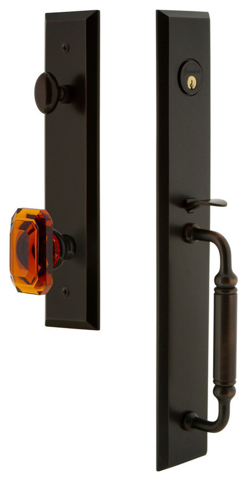 Fifth Avenue 1-Piece Handleset, C Grip and Baguette Amber Knob, 842510