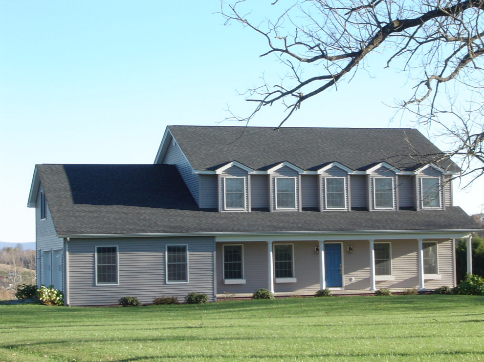 Gray gable roof idea with a shingle roof