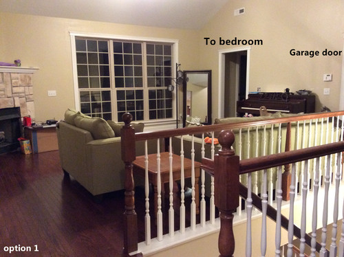 Need help for Living room furniture placement  ... two possible options I can think of, and I'm open to suggestions. It  doesn't have to be between the two options. Thank you for any idea  contributions!!