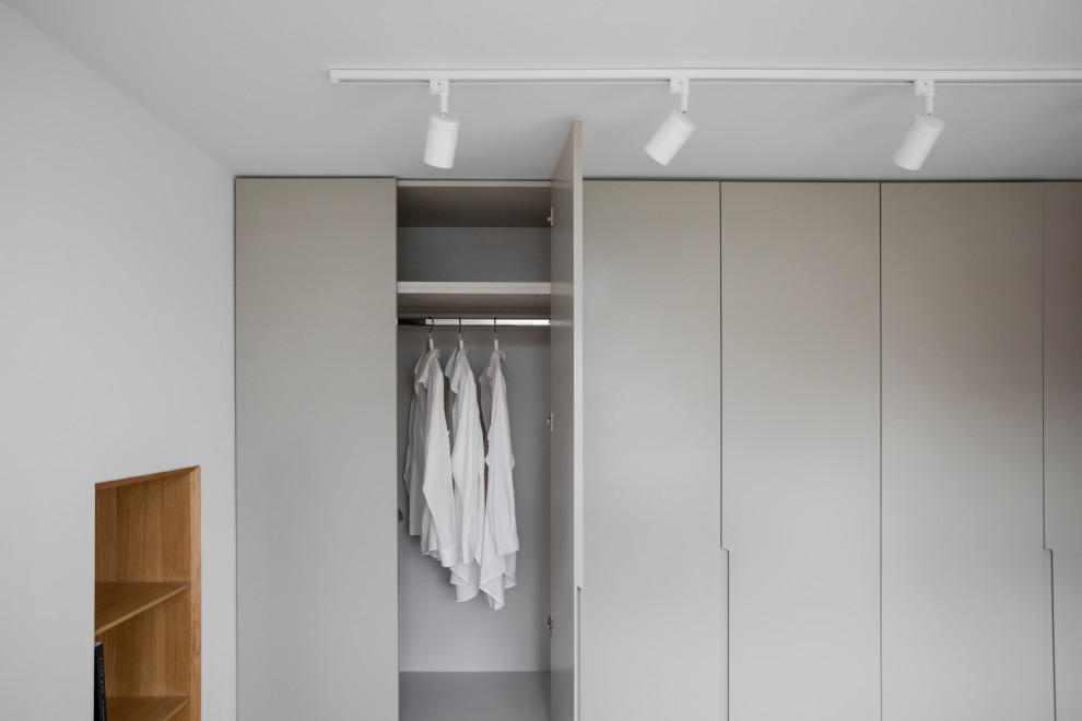 Contemporary storage and wardrobe in London.