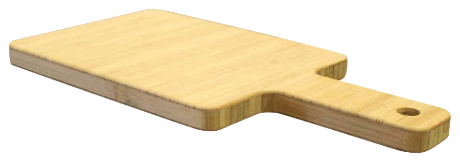 Ergo Series Natural Bamboo Cutting Board with Handle, Medium