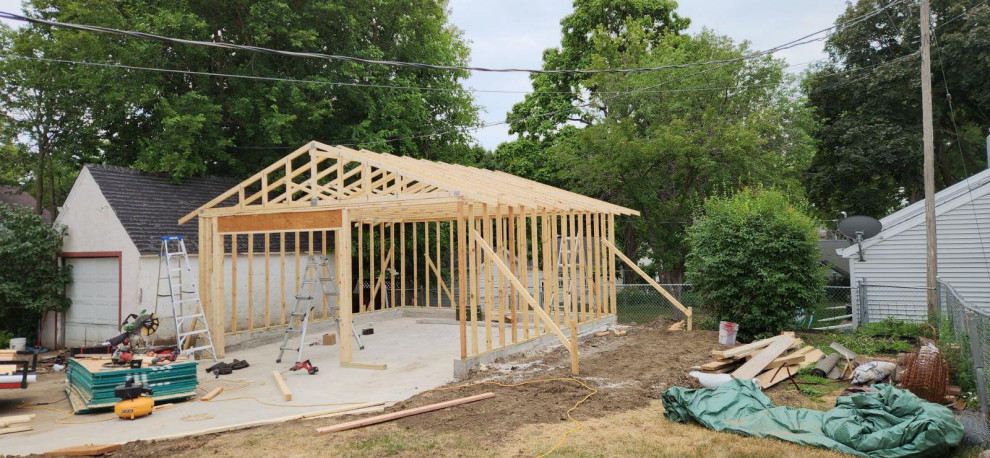 New double stall garage