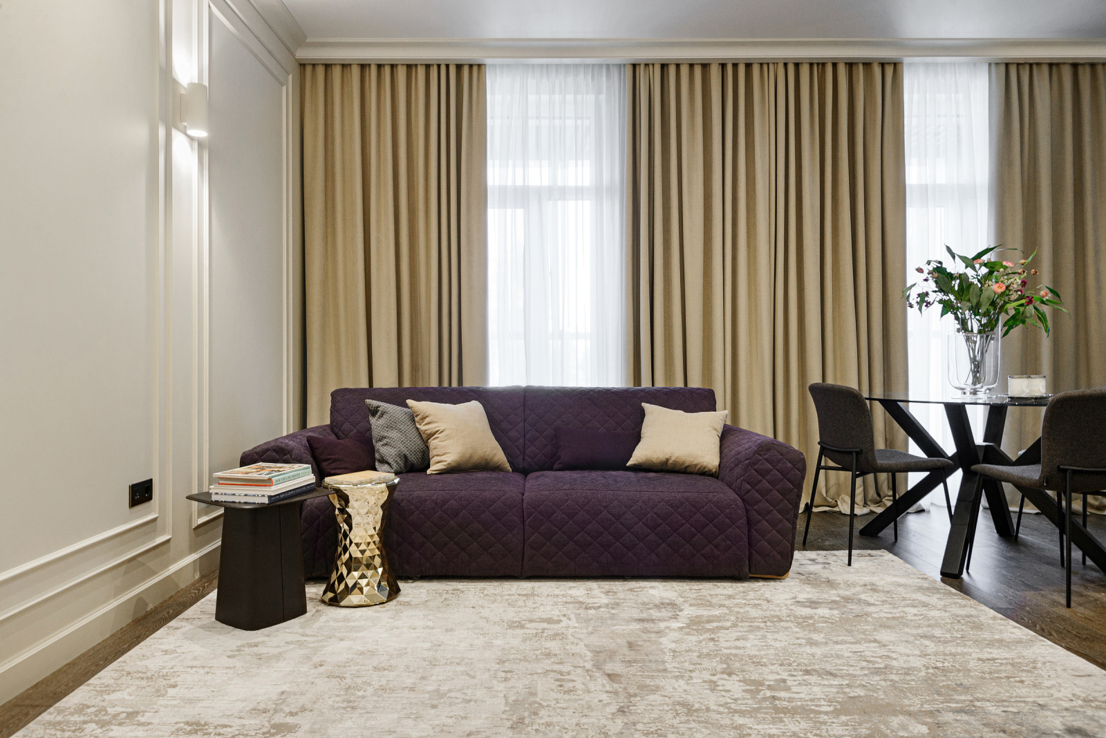 Элегантная двухкомнатная квартира 80м.кв