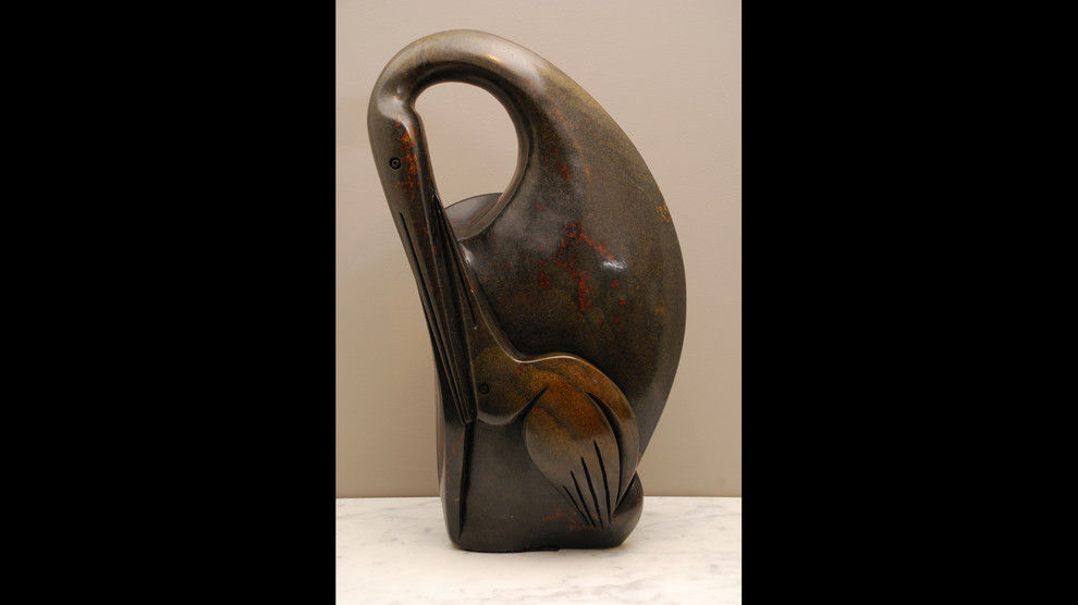 Large trendy medium tone wood floor great room photo in Atlanta with beige walls