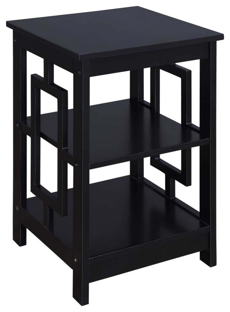 Convenience Concepts 501045BL Ledgewood End Black Table