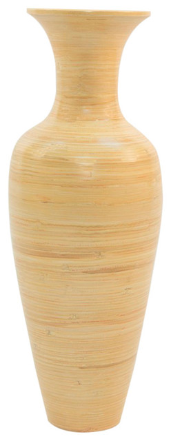 Classic Natural Bamboo Floor Vase, 47"