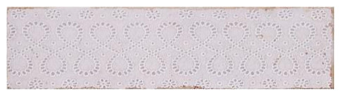 Annie Selke Artisanal Orchid Lace Ceramic Wall Tile 3 x 12 in.