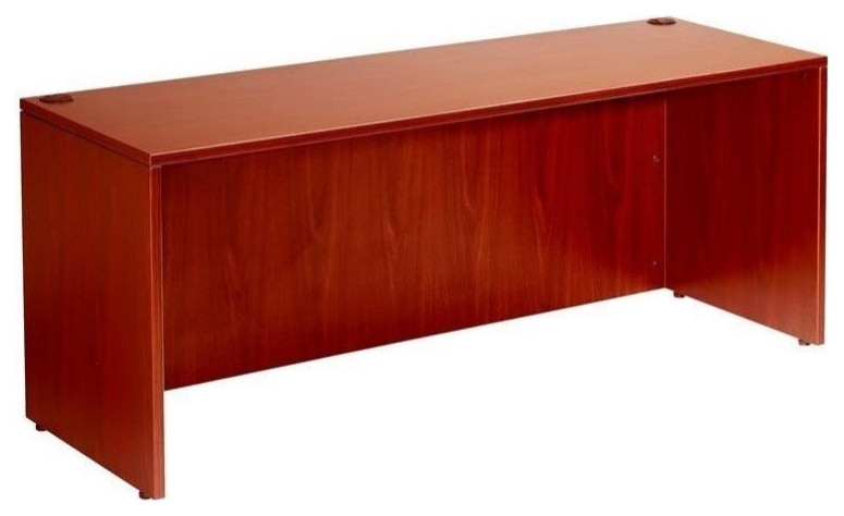 Boss Office Products 48" Wood Credenza Desk in Cherry-Cherry