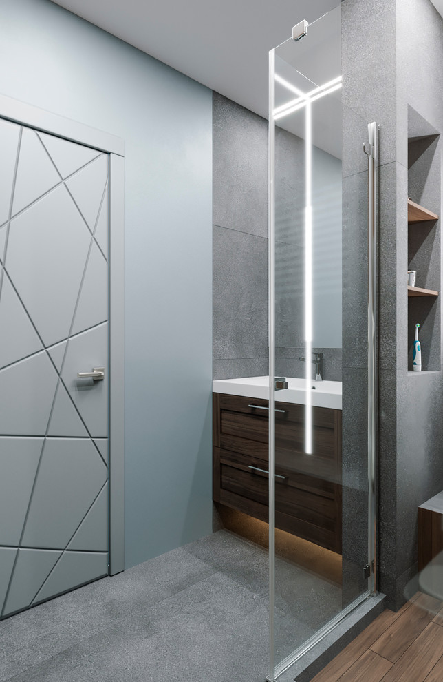 Однокомнатная квартира для холостяка. Ванная комната