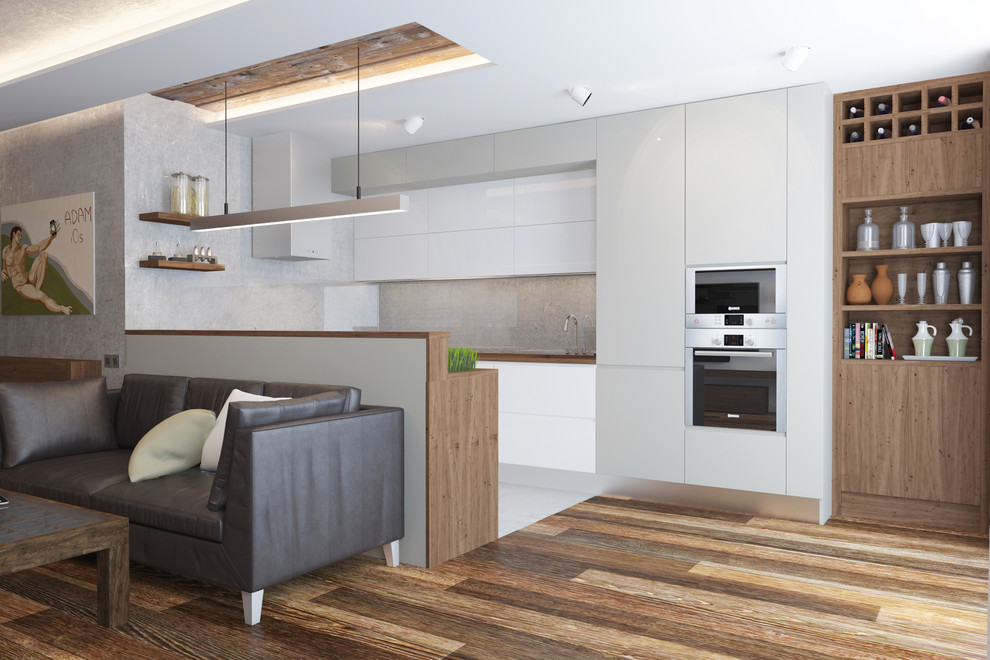 Квартира в стиле лофт-минимализм. ЖК Риверсайд