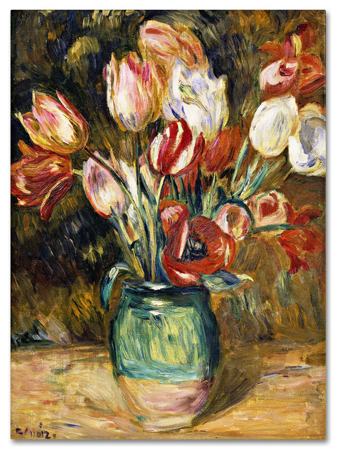 Pierre Renoir 'Vase de Fleurs 1888-89' Canvas Art