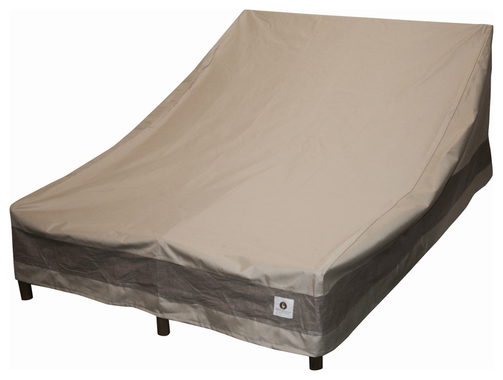 Duck Covers Elegant 82" Double Wide Chaise Lounge Cover Contemporary