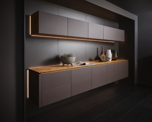 Sustainable Linoleum Wall unit Scandinavian Dining Room Atlanta