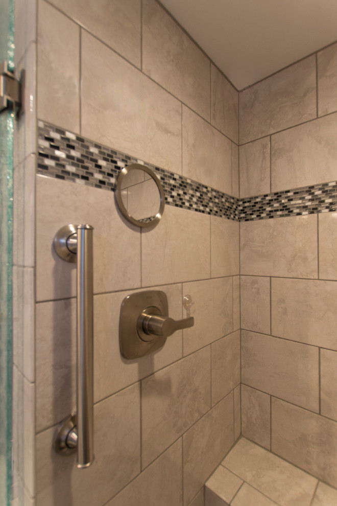 Home design - large transitional home design idea in Detroit