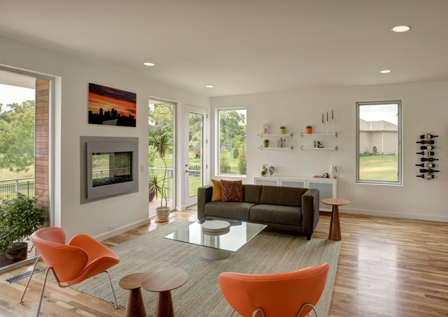 Modern Shawnee Residence trendy-dagligstue